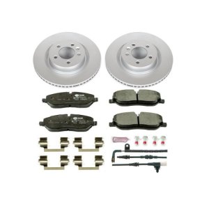 Land Rover Range Rover Sport Brake Pads + Rotors - Front - PowerStop - Euro-Stop: Geomet 360 Coated Rotors + ECE-R90 Certified Pads + Wear Sensors and Stainless-Steel Hardware - `06-`09 Land Rover Range Rover Sport Brake Pads + Rotors - Front - PowerStop - Euro-Stop: Geomet 360 Coated Rotors + ECE-R90 Certified Pads + Wear Sensors and Stainless-Steel Hardware - `06-`09
