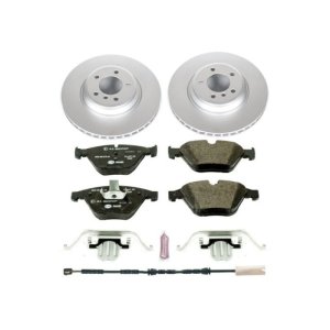 BMW 335i Brake Kit - Front - PowerStop - Genuine Geomet Coated Rotors + ECE-R90 Brake Pads + Hardware Kit - `11-`13