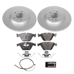 BMW X1 Brake Kit - Front - PowerStop - Genuine Geomet Coated Rotors + ECE-R90 Certified Pads - `13-`15