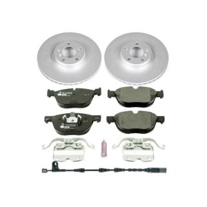 BMW X5 Brake Kit - Front - PowerStop - Genuine Geomet Coated Rotors + ECE-R90 Certified Pads + Hardware Kit - `11-`13