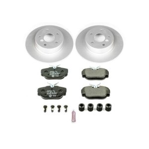 Land Rover Discovery Brake Kit - Rear - PowerStop - Genuine Geomet Coated Rotors + ECE-R90 Brake Pads - `99-`04