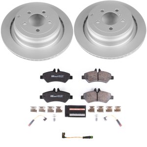 Dodge Sprinter 3500 Euro-Stop Brake Kit - Rear - PowerStop - Genuine Geomet Coated Rotors + ECE-R90 Certified Pads - `07-`09