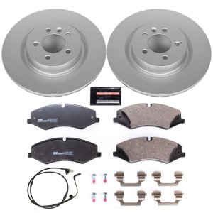 Land Rover Range Rover Sport Brake Pads + Rotors - Front - PowerStop - Euro-Stop: GEOMET 360 Coated Rotors + ECE-R90 Pads - `10-`13 Land Rover Range Rover Sport Brake Pads + Rotors - Front - PowerStop - Euro-Stop: GEOMET 360 Coated Rotors + ECE-R90 Pads - `10-`13