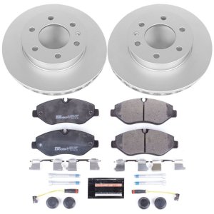 Dodge Sprinter 2500 Brake Kit - Front - PowerStop - Genuine Geomet Coated Rotors + ECE-R90 Certified Pads - `07-`09