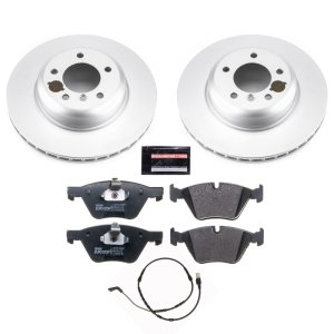 BMW Z4 Brake Kit - Front - PowerStop - Genuine Geomet Coated Rotors, ECE-R90 Certified Pads - `09-`10