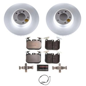 BMW 4 Series Brake Kit - Front - PowerStop - Genuine Geomet Coated Rotors + ECE-R90 Brake Pads - `14-`16