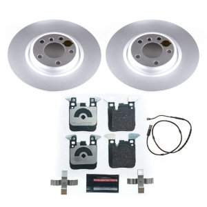 BMW 2 Series Brake Kit - Rear - PowerStop - Genuine Geomet Coated Rotors + ECE-R90 Certified Pads - `14-`16