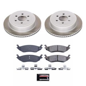 Volkswagen Passat Brake Kit - Front + Rear - PowerStop - Euro-Stop High-Carbon Coated Rotors + ECE-R90 Brake Pads - `02-`04