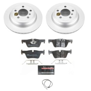 BMW 4 Series Brake Kit - Rear - PowerStop - Genuine Geomet Coated Rotors + ECE-R90 Certified Pads - 2016