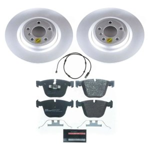 BMW 7 Series Brake Kit - Rear - PowerStop - Genuine Geomet Coated Rotors + ECE-R90 Certified Pads - `10-`15