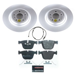 BMW Alpina B7 Brake Kit - Rear - PowerStop - Genuine Geomet Coated Rotors + ECE-R90 Certified Pads - `11-`15