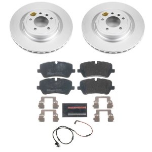 Land Rover Range Rover Sport Brake Pads + Rotors - Rear - PowerStop - Euro-Stop, GEOMET 360 Coated Rotors + ECE-R90 Pads + Wear Sensors - `14-`17 Land Rover Range Rover Sport Brake Pads + Rotors - Rear - PowerStop - Euro-Stop, GEOMET 360 Coated Rotors + ECE-R90 Pads + Wear Sensors - `14-`17