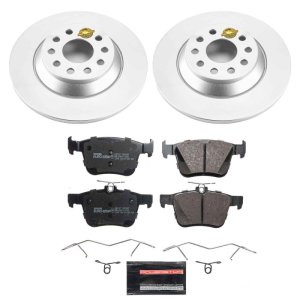 Audi TT Quattro Brake Kit - Rear - PowerStop - Genuine Geomet Coated Rotors + ECE-R90 Certified Pads - `16-`20