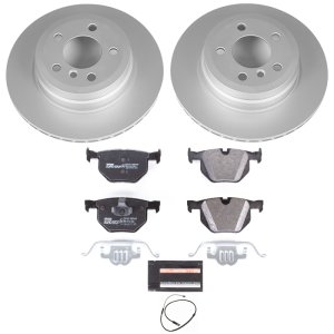 BMW X6 Brake Kit - Rear - PowerStop - Genuine Geomet Coated Rotors + ECE-R90 Certified Pads - `11-`19