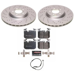 BMW M3 Brake Kit - Front - PowerStop - Genuine Geomet Coated Rotors + ECE-R90 Brake Pads - `15-`18