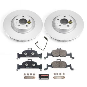 Audi A4 Brake Kit - Front - PowerStop - Genuine Geomet Coated Rotors + ECE-R90 Brake Pads - `17-`19