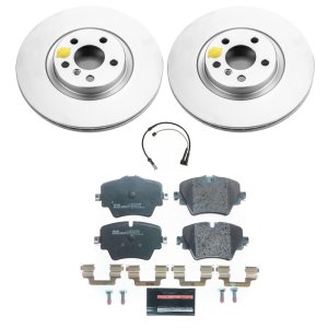 BMW X1 Brake Kit - Front - PowerStop - Genuine Geomet Coated Rotors, ECE-R90 Certified Pads - `16-`21
