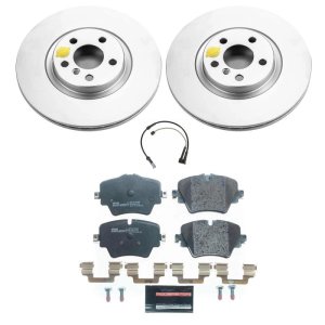 BMW X1 Brake Kit - Front - PowerStop - Genuine Geomet Coated Rotors, ECE-R90 Certified Pads - `16-`21