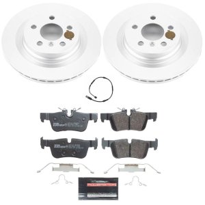 BMW 2 Series Brake Kit - Rear - PowerStop - Genuine Geomet Coated Rotors + ECE-R90 Certified Pads - `20-`21