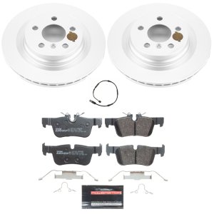 BMW X2 Brake Kit - Rear - PowerStop - Genuine Geomet Coated Rotors + ECE-R90 Certified Pads - `18-`21 BMW X2 Brake Kit - Rear - PowerStop - Genuine Geomet Coated Rotors + ECE-R90 Certified Pads - `18-`21