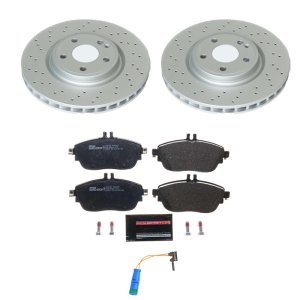 Infiniti QX30 Brake Kit - Front - PowerStop - Genuine Geomet Coated Rotors + ECE-R90 Certified Pads w/ Hardware - `17-`19