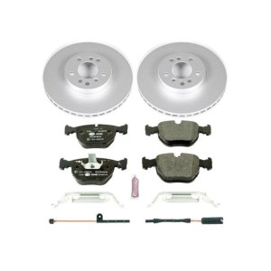 BMW X5 Brake Kit - Front - PowerStop - Genuine GEOMET Coated Rotors + ECE-R90 Certified Pads - `00-`06