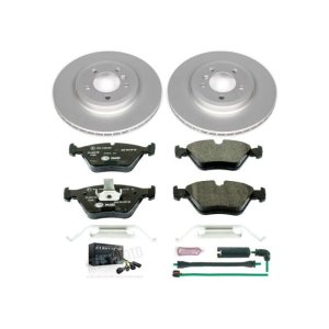 BMW Z4 Brake Kit - Front - PowerStop - Genuine Geomet Coated Rotors + ECE-R90 Brake Pads + Hardware Kit - `06-`08