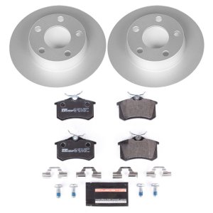 Audi Allroad Quattro Brake Kit - Rear - PowerStop - Genuine Geomet Coated Rotors + ECE-R90 Pads - `01-`05