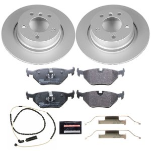 BMW Z4 Brake Kit - Rear - PowerStop - Genuine Geomet Coated Rotors + ECE-R90 Certified Pads - `03-`08
