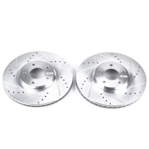 Infiniti FX35 Brake Rotors (2) - Front - PowerStop - Evolution Drilled & Slotted - `03-`05