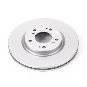 Mitsubishi Eclipse Brake Rotor (1) - Front - PowerStop - Evolution Geomet Coated - Silver - `06-`12