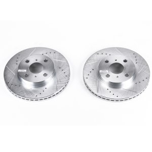 Scion xA Brake Rotors (2) - Front - PowerStop - Evolution Drilled & Slotted - `04-`06