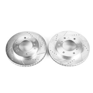 Mitsubishi Montero Brake Rotor (2) - Front - PowerStop - Evolution Drilled & Slotted - `00-`06