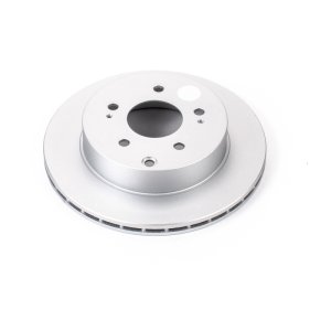 Mitsubishi Galant Brake Rotor (1) - Rear - PowerStop - Evolution Geomet Coated - Silver - `07-`09