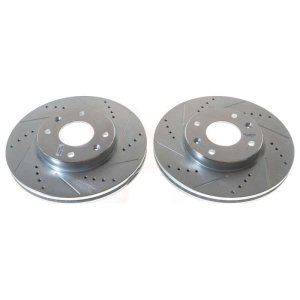 Hyundai Sonata Brake Rotors (2) - Front - PowerStop - Evolution Drilled & Slotted - `03-`05 Hyundai Sonata Brake Rotors (2) - Front - PowerStop - Evolution Drilled & Slotted - `03-`05