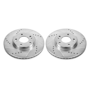 Hyundai Santa Fe Brake Rotors (2) - Front - PowerStop - Evolution Drilled & Slotted - `10-`12