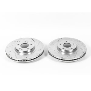 Hyundai Santa Fe Brake Rotors (2) - Front - PowerStop - Evolution Drilled & Slotted - `13-`18