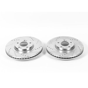 Hyundai Santa Fe Brake Rotors (2) - Front - PowerStop - Evolution Drilled & Slotted - `13-`18