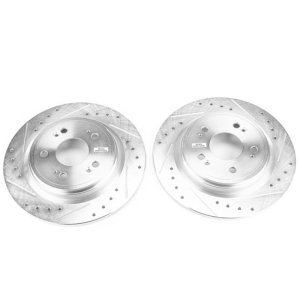 Acura RLX Brake Rotors (2) - Rear - PowerStop - Evolution Drilled & Slotted - `14-`19 Acura RLX Brake Rotors (2) - Rear - PowerStop - Evolution Drilled & Slotted - `14-`19