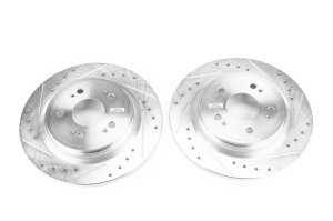 Acura RLX Brake Rotors (2) - Rear - PowerStop - Evolution Drilled & Slotted - `14-`19