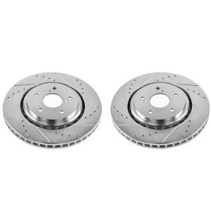 Acura MDX Brake Rotors (2) - Front - PowerStop - Evolution Drilled & Slotted - `14-`16