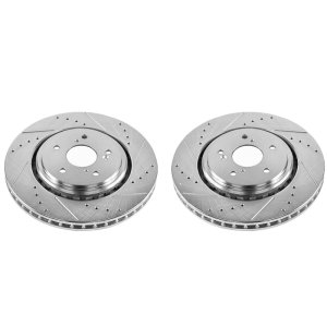 Acura MDX Brake Rotors (2) - Front - PowerStop - Evolution Drilled & Slotted - `14-`16