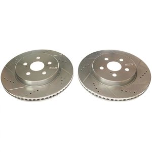 Toyota Corolla Brake Rotors (2) - Front - PowerStop - Evolution Drilled & Slotted - `19-`20
