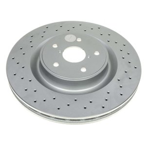 Subaru WRX STI Brake Rotor (1) - Front - PowerStop - Evolution Coated - Silver - `18-`20