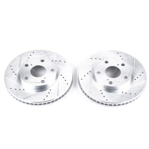 Lexus ES300 Brake Rotors (2) - Front - PowerStop - Evolution Drilled & Slotted - `92-`01