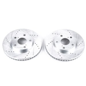 Lexus ES300 Brake Rotors (2) - Front - PowerStop - Evolution Drilled & Slotted - `92-`01