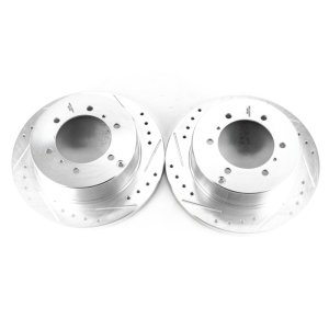 Mitsubishi Montero Brake Rotor (2) - Rear - PowerStop - Evolution Drilled & Slotted Rotors - `92-`00