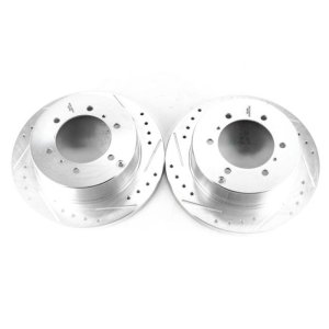 Mitsubishi Montero Brake Rotor (2) - Rear - PowerStop - Evolution Drilled & Slotted Rotors - `92-`00