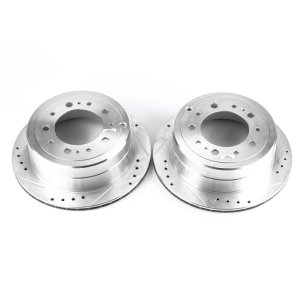 Lexus LX470 Brake Rotors (2) - Rear - PowerStop - Evolution Drilled & Slotted - `98-`07
