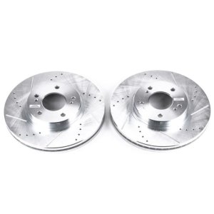 Infiniti Q45 Brake Rotors (2) - Front - PowerStop - Evolution Drilled & Slotted - `97-`01